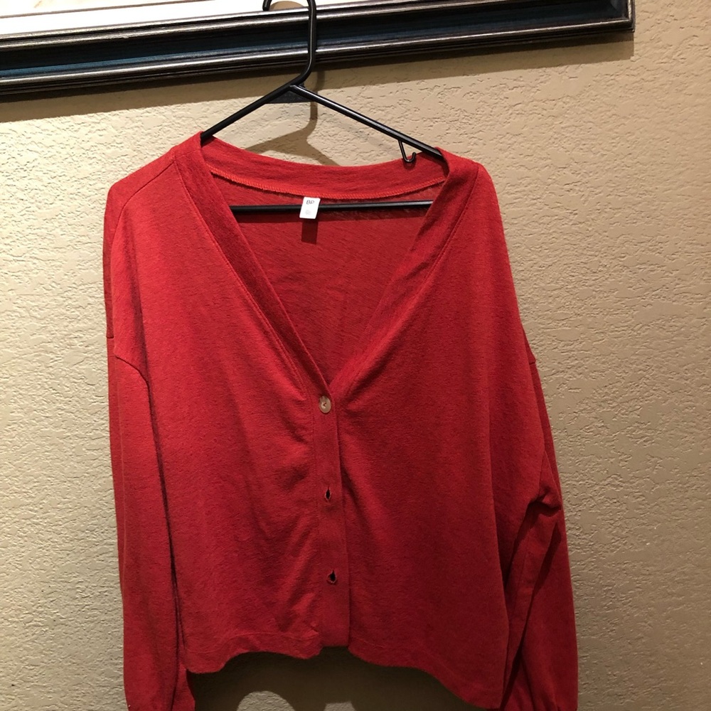 BP. Orange Button On Cardigan Sweater
